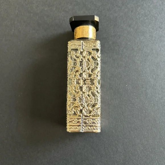 Vintage gold Hollywood Regency sleeve Ormolu perfume bottle - Picture 2 of 5